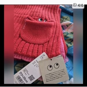 NWT☆ Anya Hindmarch × Uniqlo Scarf   / Pink Red